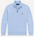 Polo Ralph Lauren Estate-Rib Quarter-Zip Pullover — Powder Blue