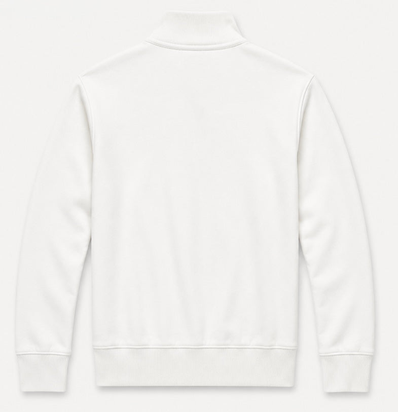 Polo Ralph Lauren Estate-Rib Quarter-Zip Pullover — White