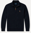 Polo Ralph Lauren Estate-Rib Quarter-Zip Pullover — Black