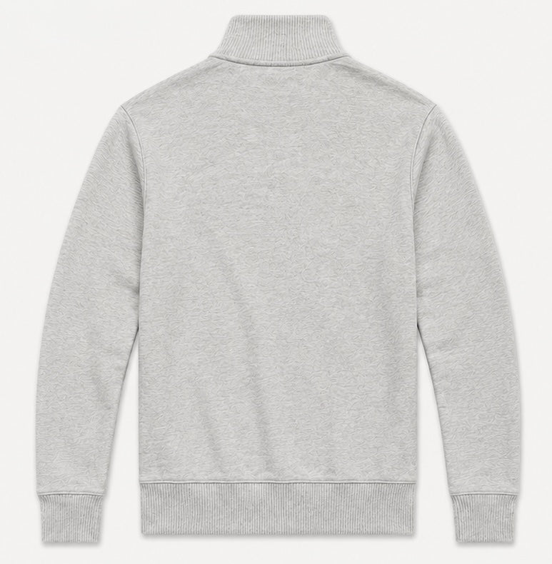 Polo Ralph Lauren Estate-Rib Quarter-Zip Pullover — Heather Grey