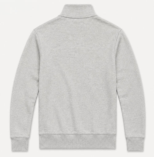 Polo Ralph Lauren Estate-Rib Quarter-Zip Pullover — Heather Grey