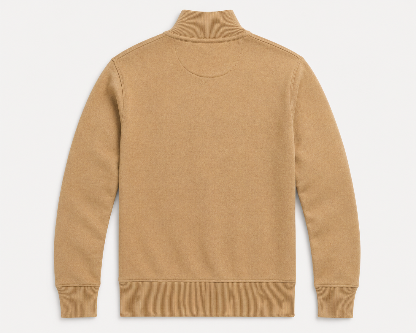 Polo Ralph Lauren Estate-Rib Quarter-Zip Pullover — Classic Camel