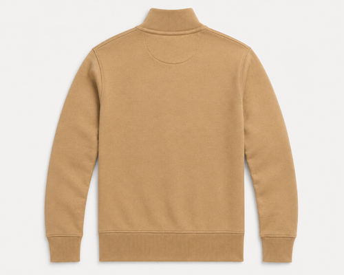 Polo Ralph Lauren Estate-Rib Quarter-Zip Pullover — Classic Camel