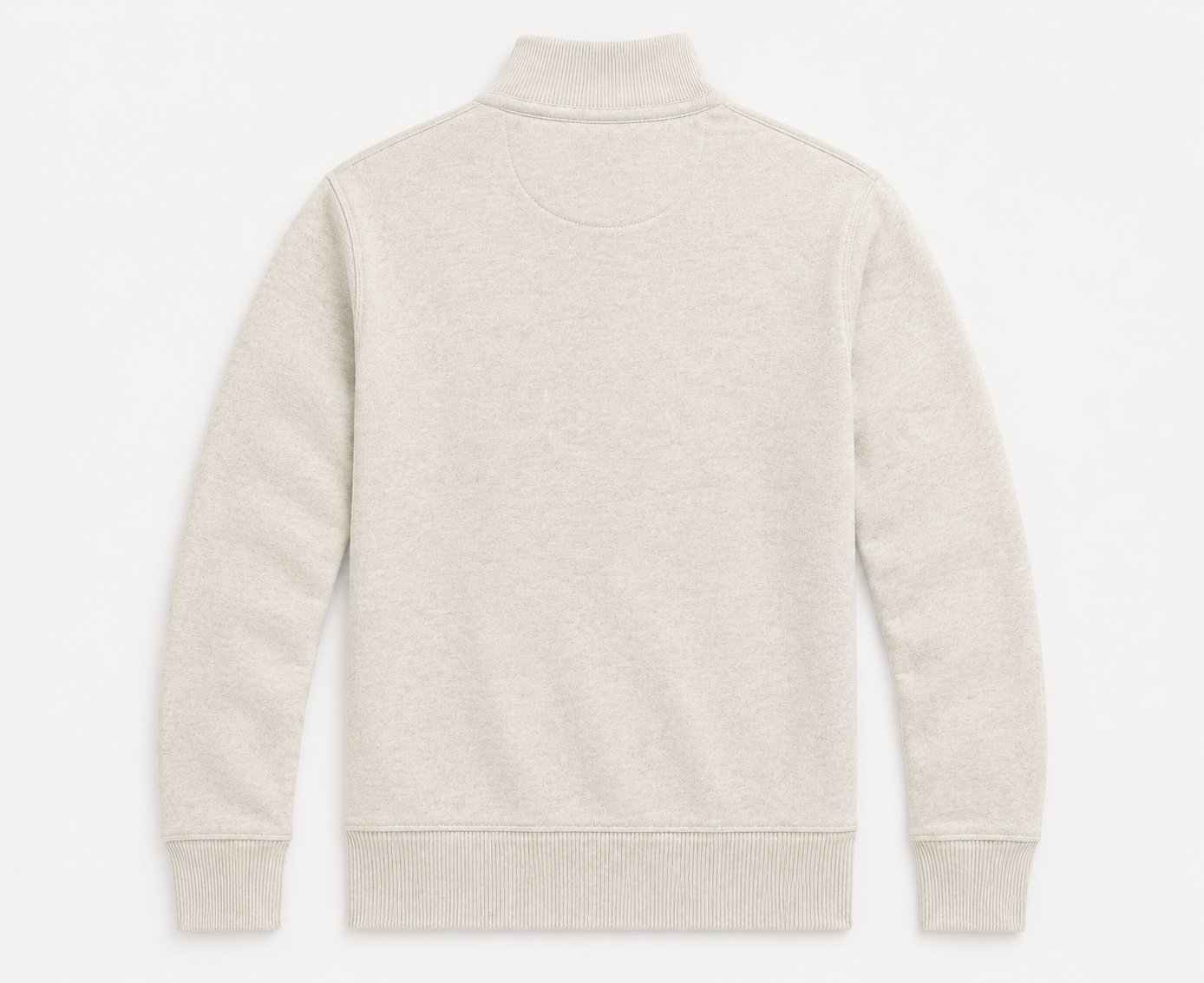 Polo Ralph Lauren Estate-Rib Quarter-Zip Pullover — Oatmeal Heather